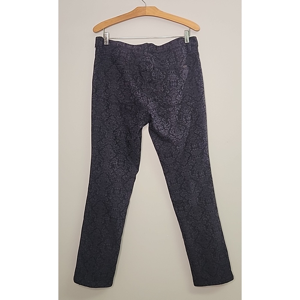 LRL Ralph Lauren Ladies Size 12 Floral Navy Blue Gray Straight Stretch Jeans - Picture 3 of 12
